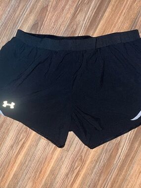 Under Armour Black Women's Athletic Shorts with Reflective Logo